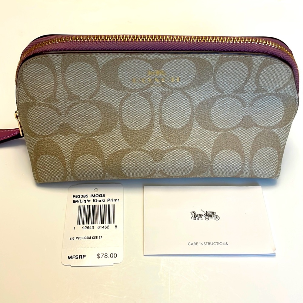 Coach Cosmetic Case Signature Canvas